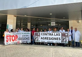 Concentración celebrada hoy en Antequera.
