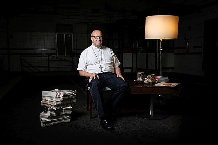 José Antonio Satué, nuevo obispo de Málaga, durante la entrevista con SUR.