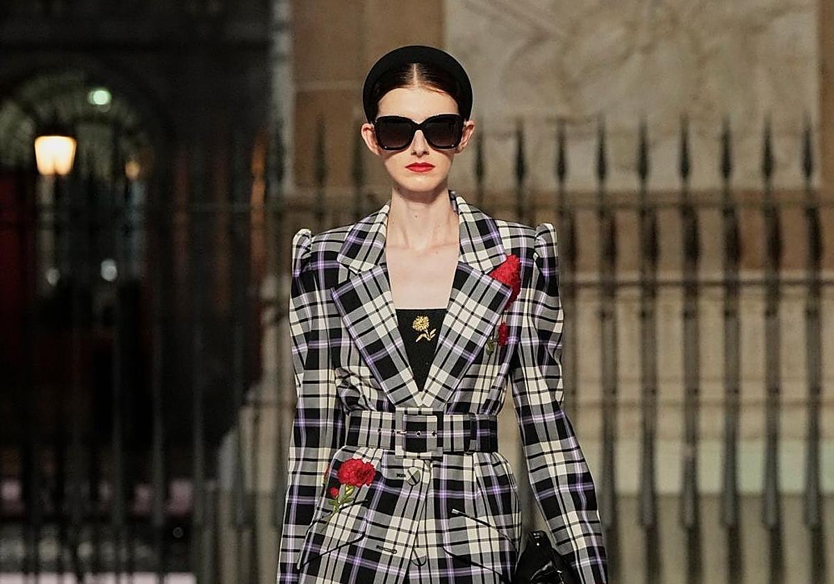 Lucía Sánchez, durante el desfile.