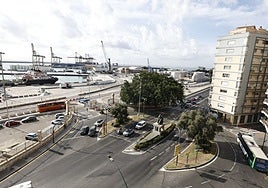 Zona del Muelle Heredia donde se construirá la nueva sede de la Aduana del puerto.