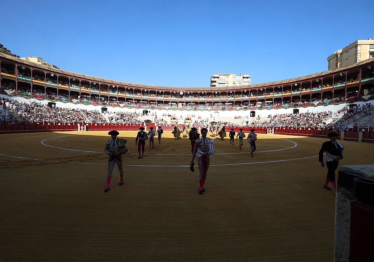 Vista de un paseíllo en La Malagueta, durante la última feria de agosto.