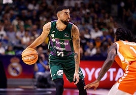 Duarte, durante el partido ante el Valencia