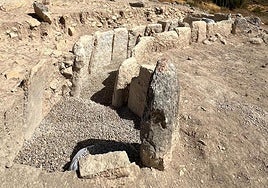 El dolmen I descubierto en la antigua necrópolis La Lentejuela.