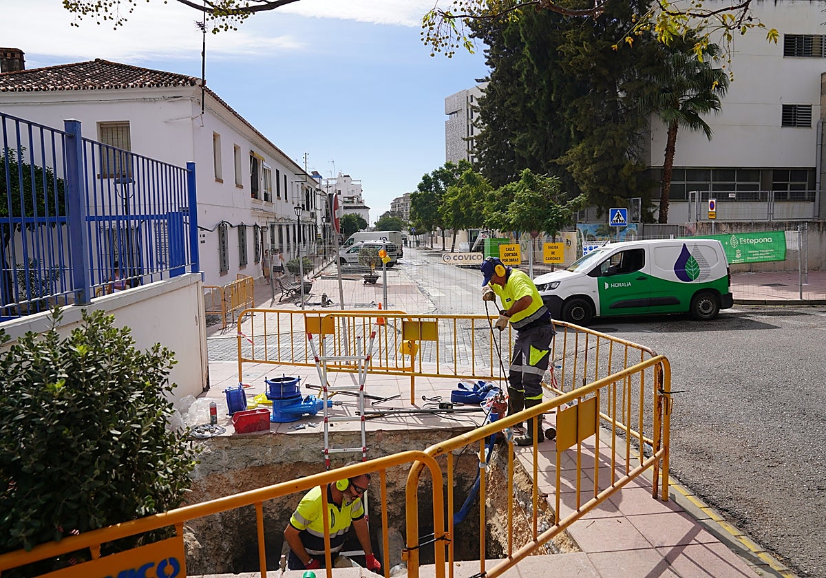 Inicio de las obras en avenida San Lorenzo.