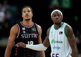 Pantzar y Perry, en el Surne Bilbao-Unicaja de la pasada temporada.