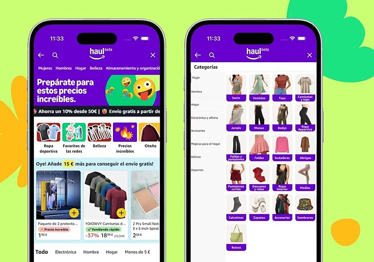 Amazon Haul se estrena en España: productos a menos de 20 euros para competir con Shein o Aliexpress