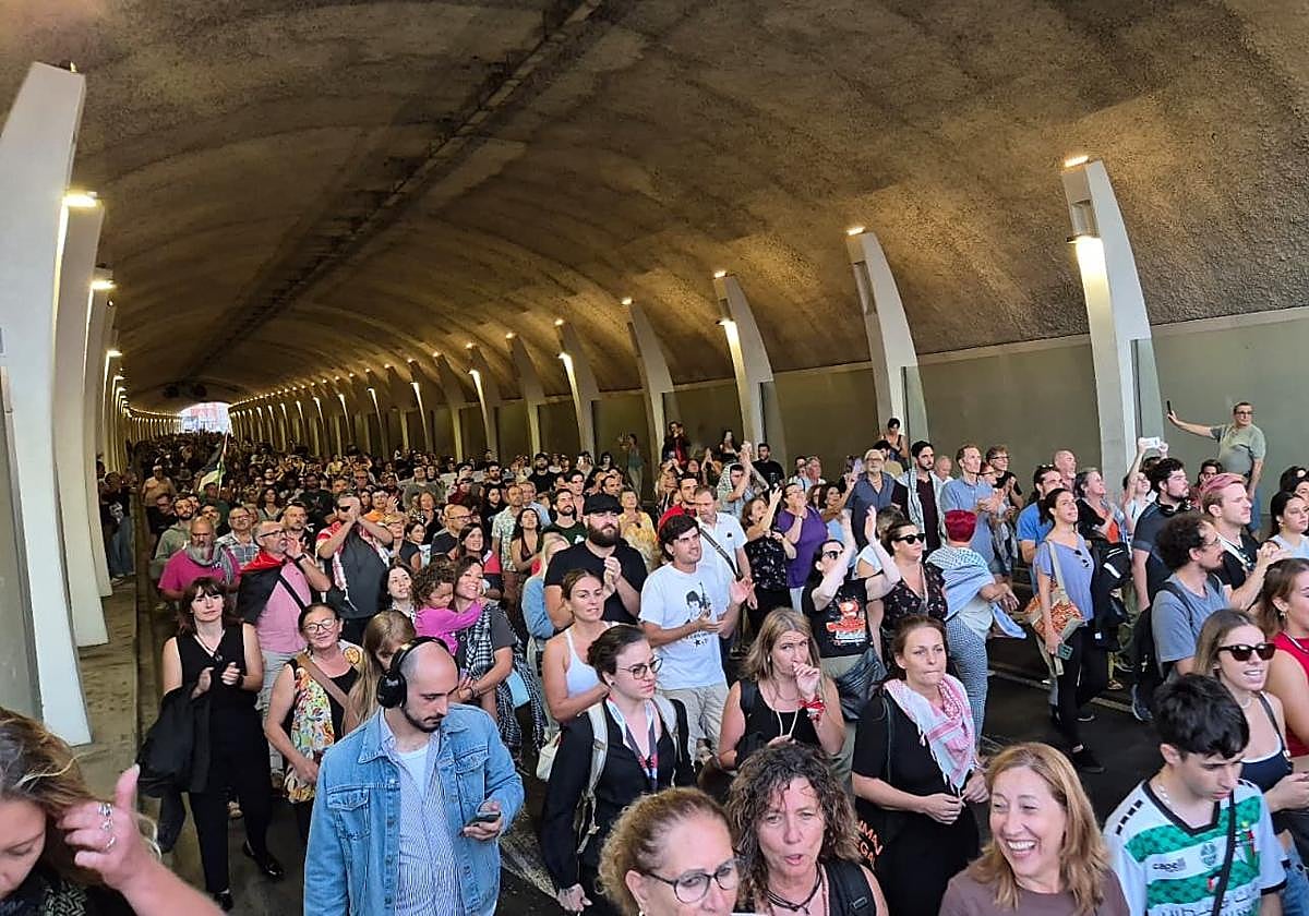 La protesta en Málaga por la flotilla de Gaza, en imágenes