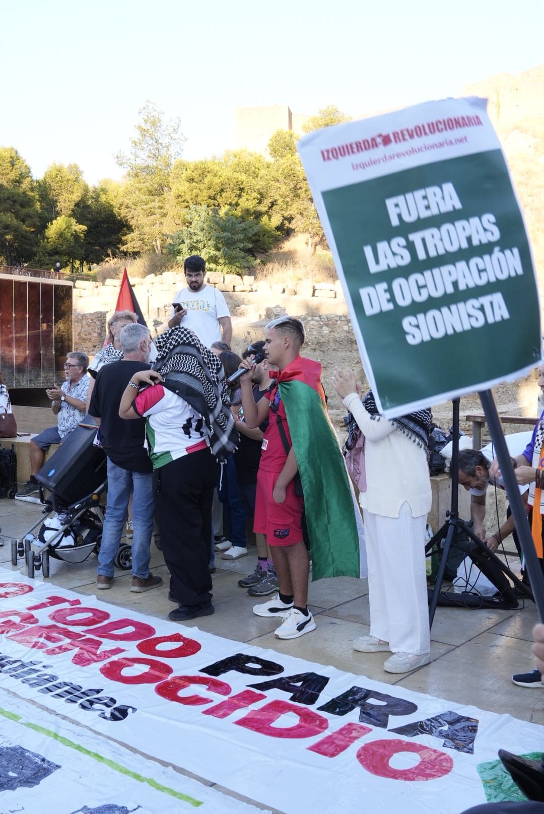 La protesta en Málaga por la flotilla de Gaza, en imágenes