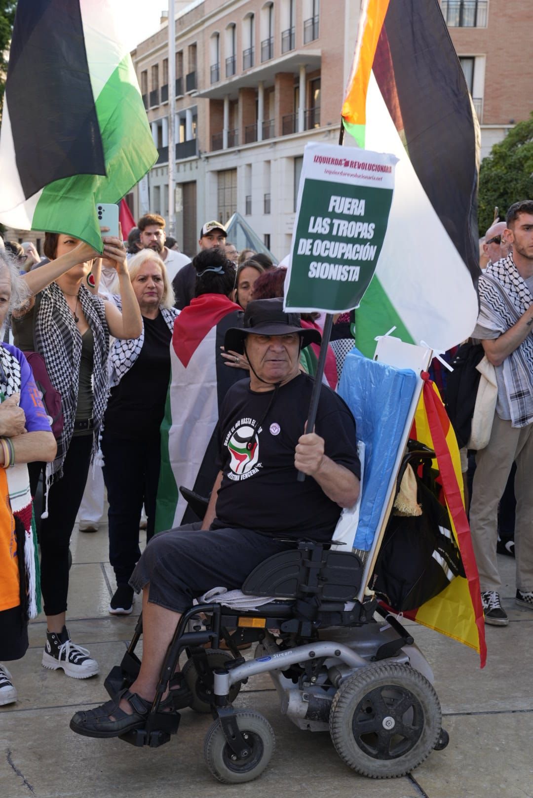 La protesta en Málaga por la flotilla de Gaza, en imágenes