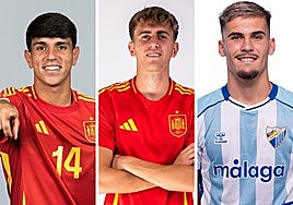 Izan Merino, Adrián Niño y Chupete.