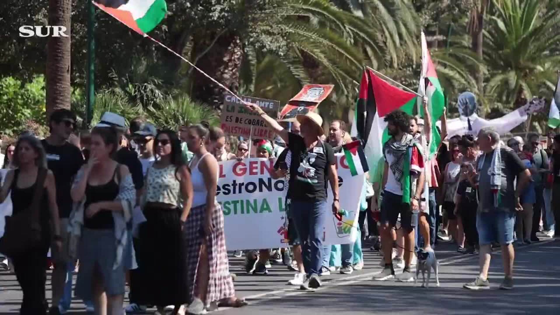 Más de cuatro mil personas exigen en Málaga «paz y justicia» para Palestina