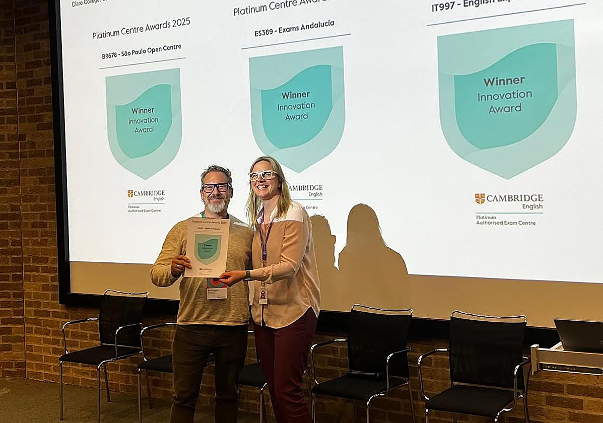 Un centro examinador de Málaga, premiado a nivel mundial por la Universidad de Cambridge