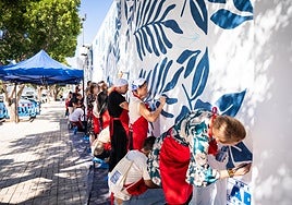Ciudad Jardín estrena un llamativo mural decorativo de 16 metros de largo