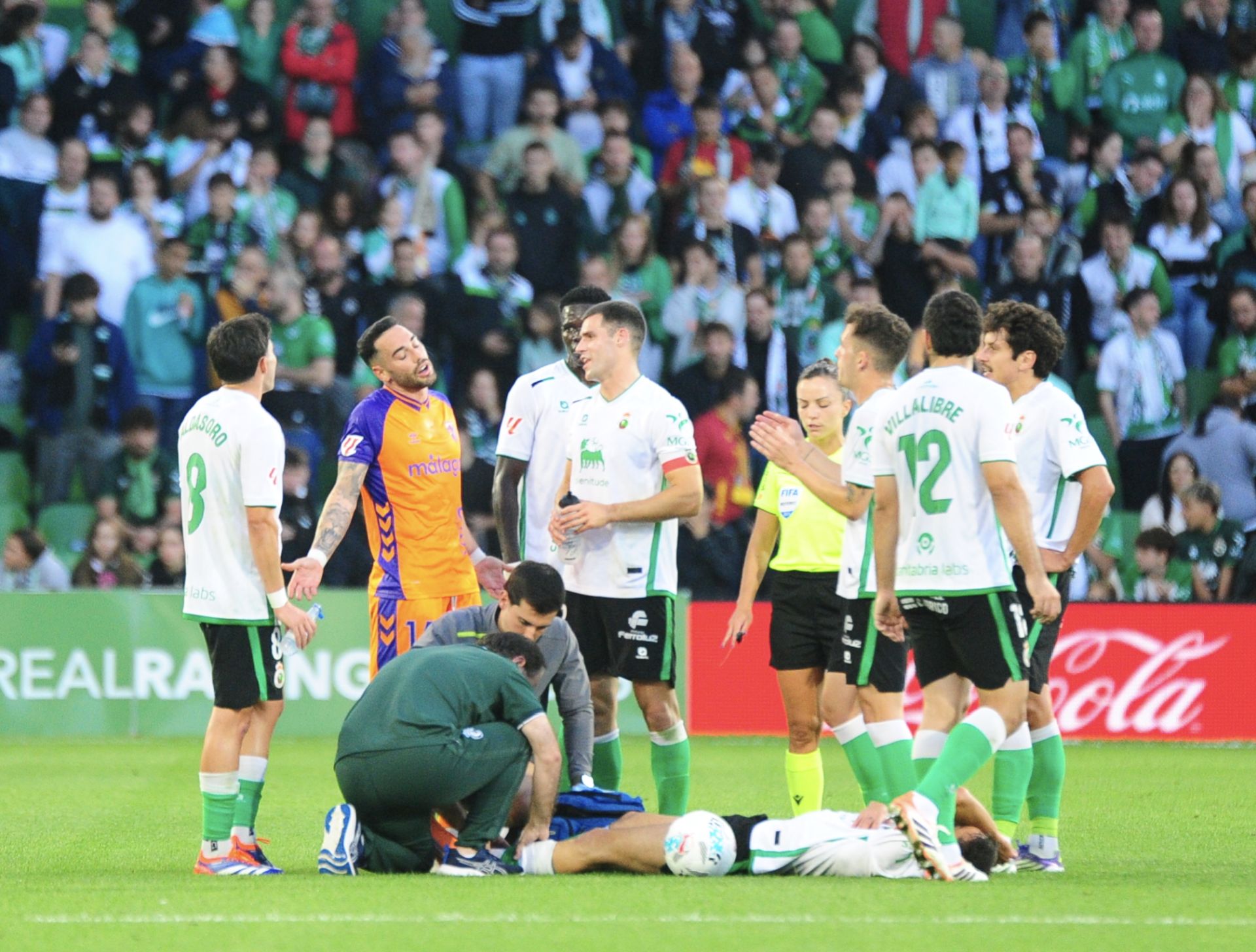 El Racing- Málaga, en imágenes