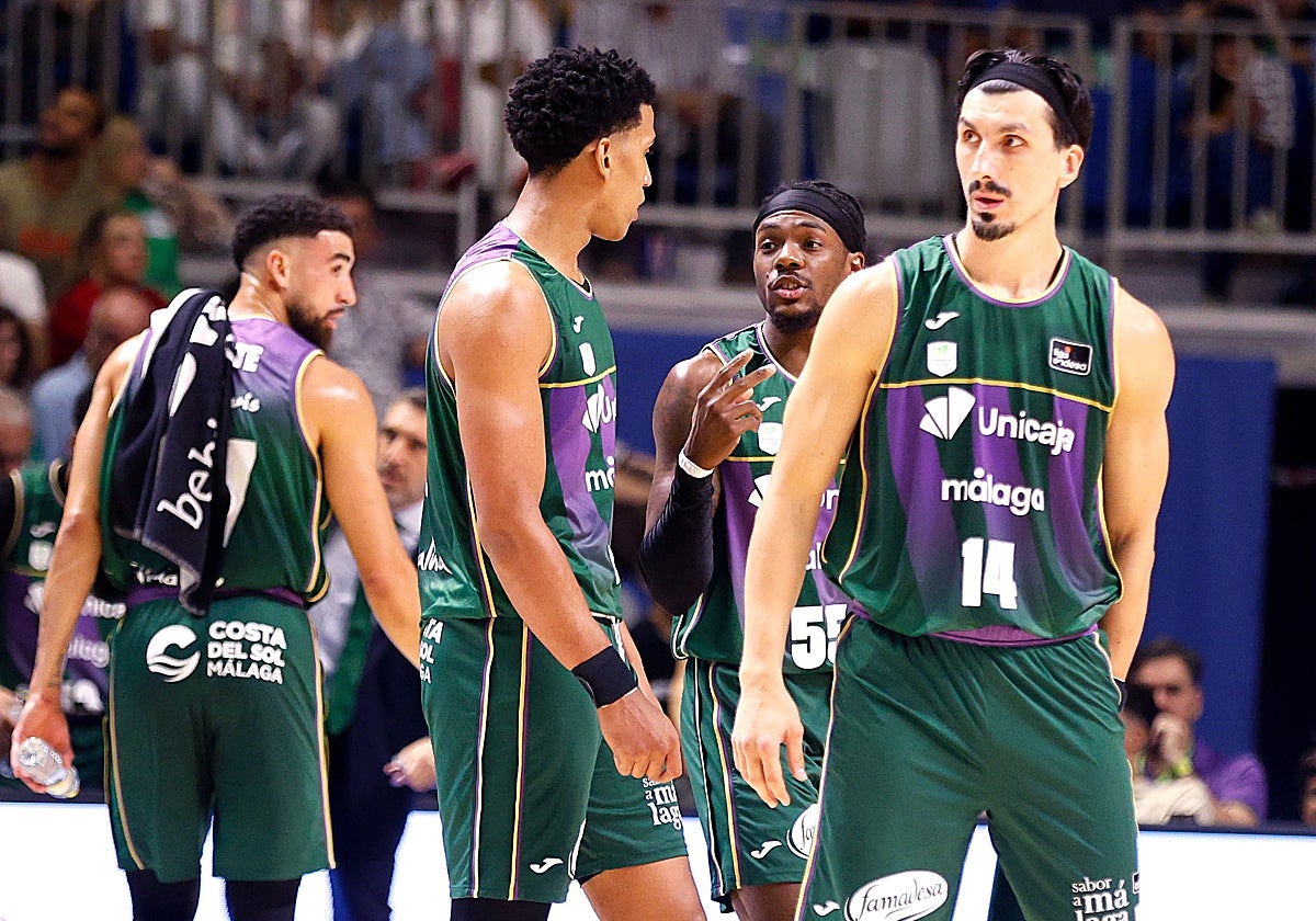 Duarte, Tyson Pérez, Perry y Djedovic, en el encuentro ante el Surne Bilbao.