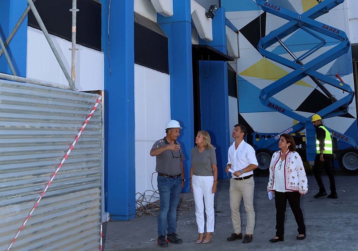 La alcaldesa de Marbella en las obras del Palacio de Ferias y Congresos Adolfo Suárez.