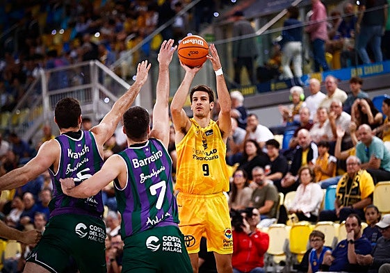 Brussino, en un partido entre el Gran Canaria y el Unicaja.