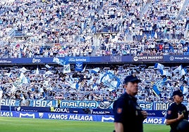 La Rosaleda, en el partido frente al Cádiz de hace tres semanas.