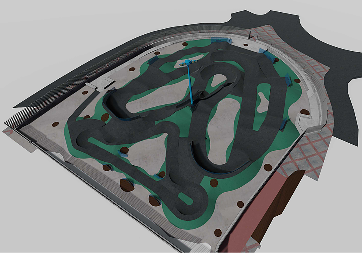 Imagen del proyecto de 'pump track' que ha sacado a licitación el Ayuntamiento de Marbella.