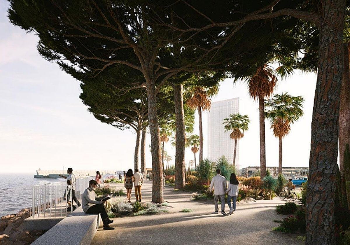 Una de las pocas recreaciones que todavía se conocen de la Torre del Puerto.