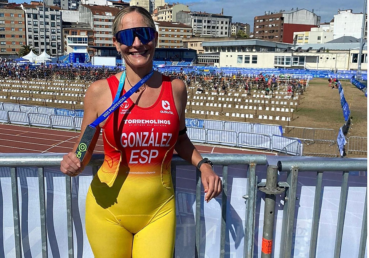 Teresa González Coca, en el Mundial de Triatlón.
