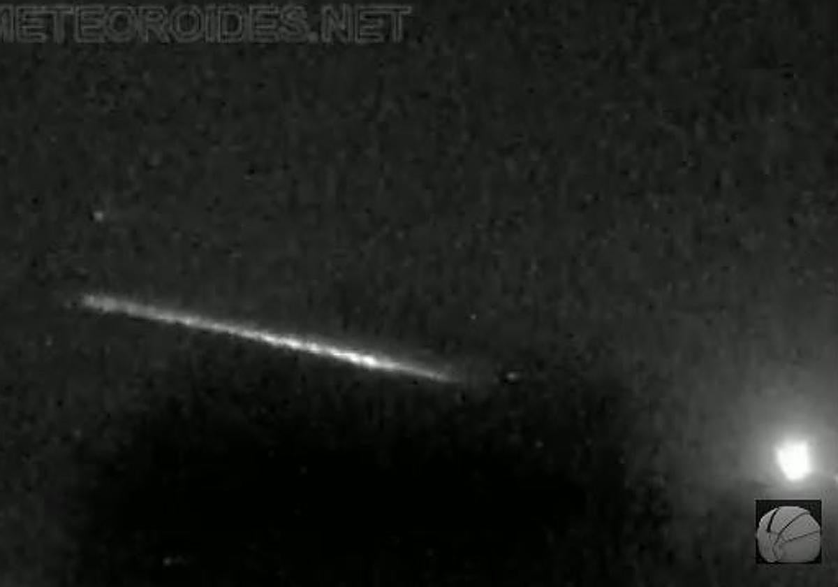 Imagen captada de la bola de fuego vista.