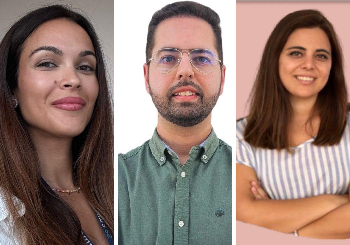 Celia Martí, Sebastián Moreno e Iria Cerro.