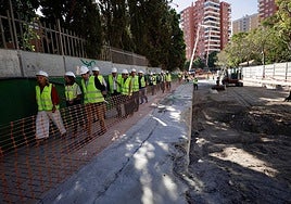 Reciente visita institucional a las obras del metro en Hilera.