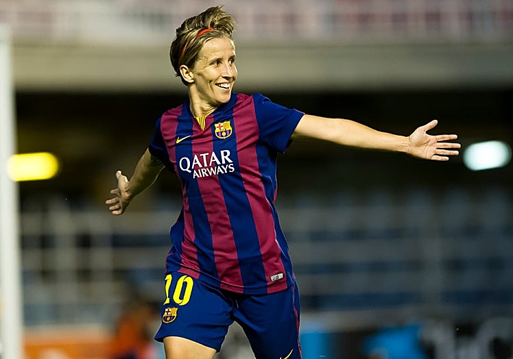 Sonia, en su etapa como futbolista en el Barça.