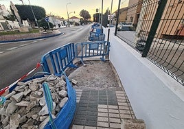 Tramo en obras.