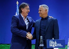 Loren Juarros y Sergio Pellicer, en la renovación del contrato del entrenador.