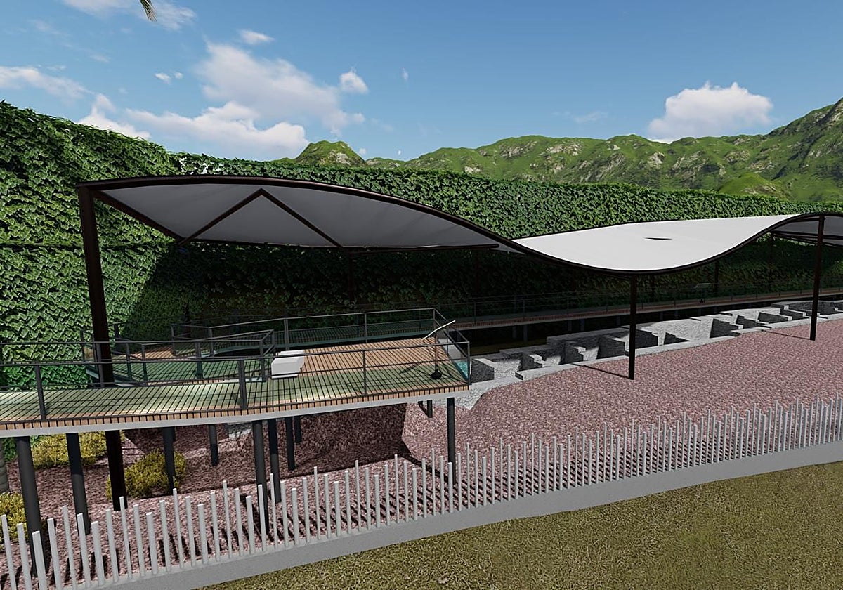 Imagen del proyecto de puesta en valor del yacimiento de las piletas romanas de Torremuelle.
