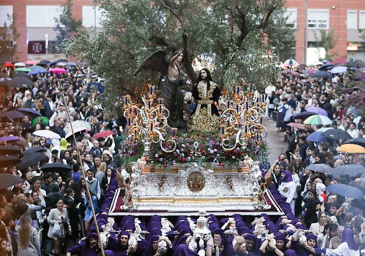 Jesús de la Oración en el Huerto, en su salida del Domingo de Ramos.