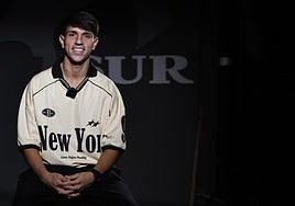 Izan Merino, en el plató del Diario SUR.