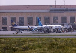 Avión de United Airlines que en verano conecta Málaga con Nueva York.