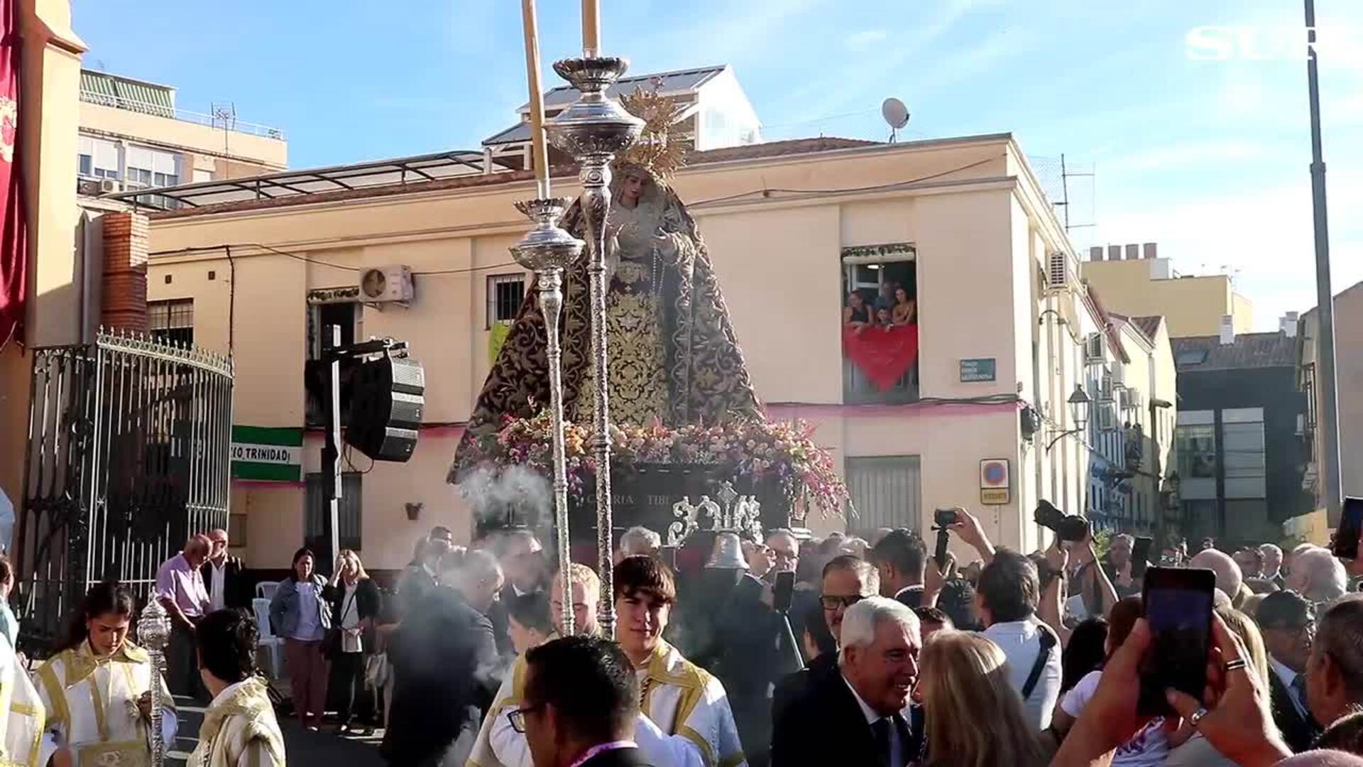 Vídeo: Misa y traslado de la Virgen de la Trinidad previo a la procesión extraordinaria del 25 de octubre