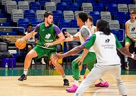 Barreiro, en un entrenamiento de esta semana.