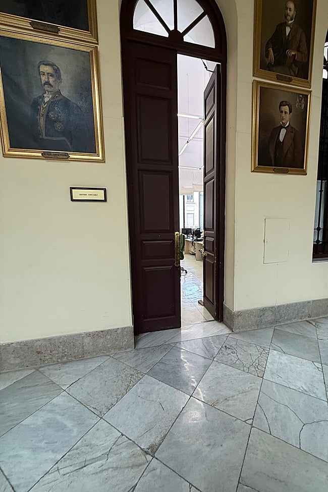 El área de Gestión contable, las oficinas de la primera planta de la Casona donde están las ratas.