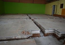 Estado en el que quedaron las obras, después de renunciar la primera contratista.