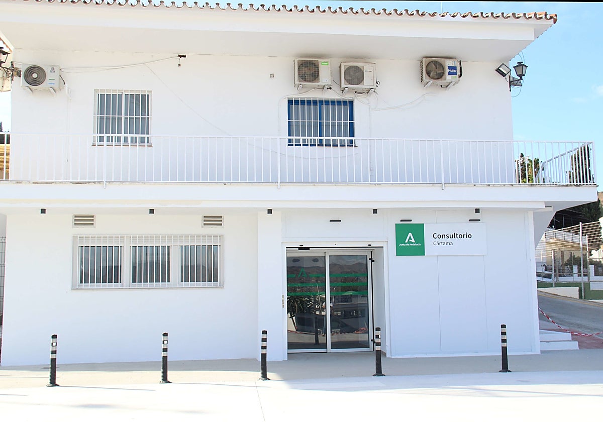 La fachada del nuevo consultorio médico provisional de Cártama Pueblo.