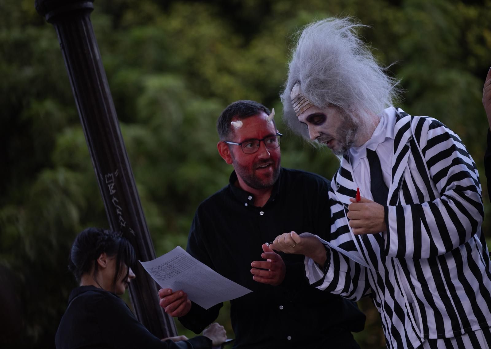 Ambiente de Halloween en el parque de Huelin