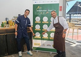 Luis Miguel Menor y Javier Ruiz, este jueves en La Recaleta.