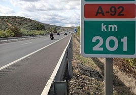 Imagen de la A-92 cercano a donde se produjo el atropello mortal.