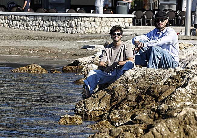 JavyPablo en la playa de Pedregalejo, Málaga.