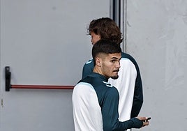 Chupete entra al interior de las instalaciones de La Rosaleda para entrenarse al margen.