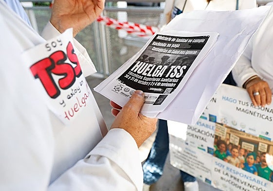 Imagen tomada durante uno de los días de huelga.