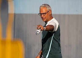 Sergio Pellicer, en una sesión de entrenamiento del Málaga.