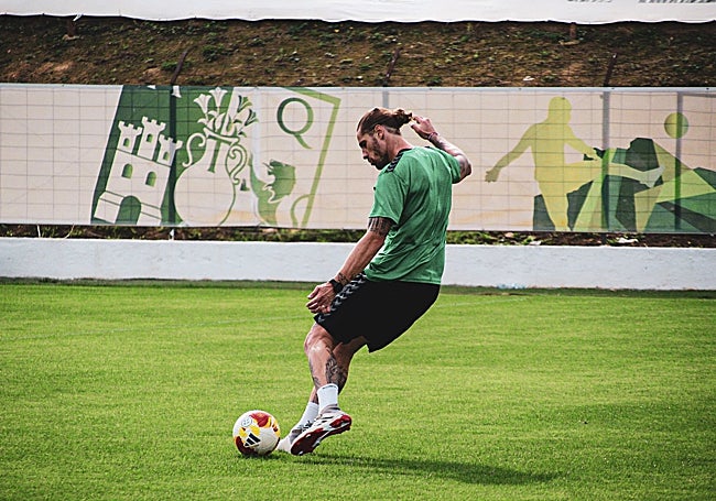 Albentosa, en un entrenamiento.