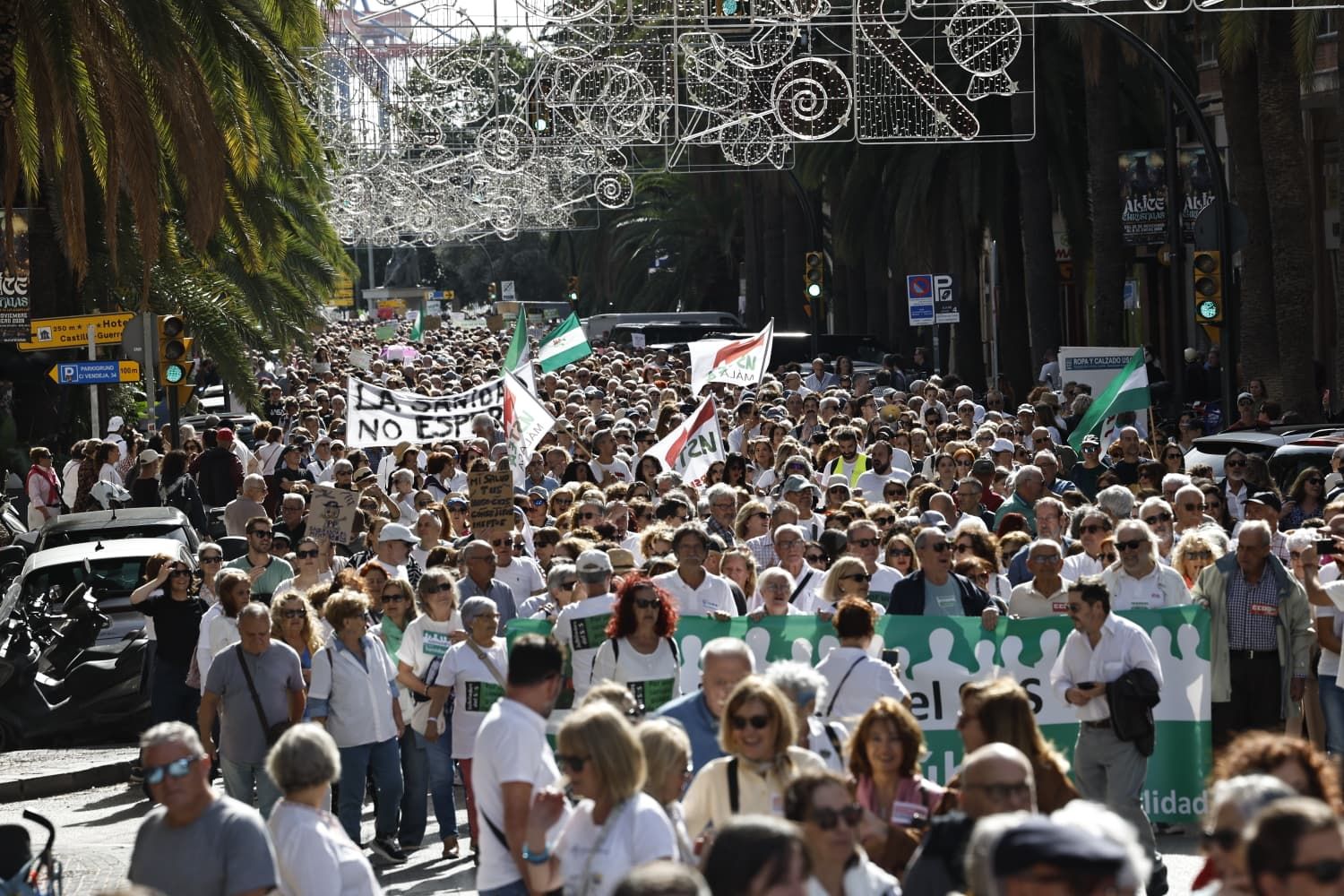 Fotos | Miles de personas recorren el Centro de Málaga en defensa de la sanidad pública