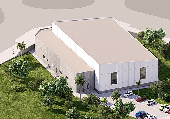 Recreación del proyecto del futuro centro de gimnasia deportiva.